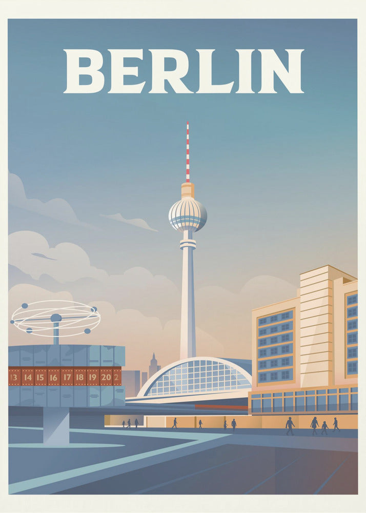 Impression de voyage sur le paysage urbain de Berlin | Tableaux sur Toile