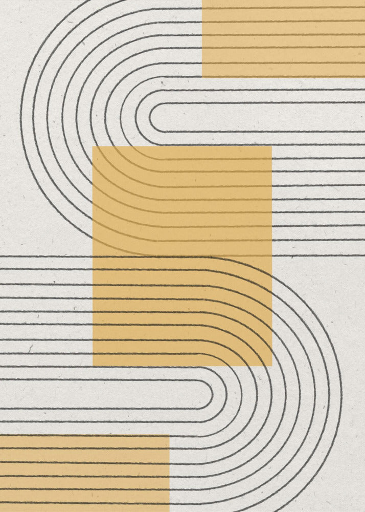 Gelbe moderne Grafik | Poster - Kunstdruck