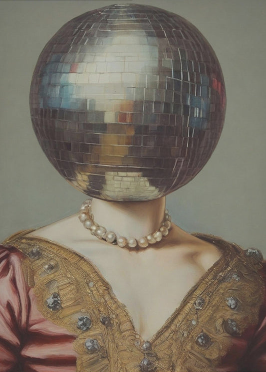 DiscoHead Queen / Altered Collage Art | Poster