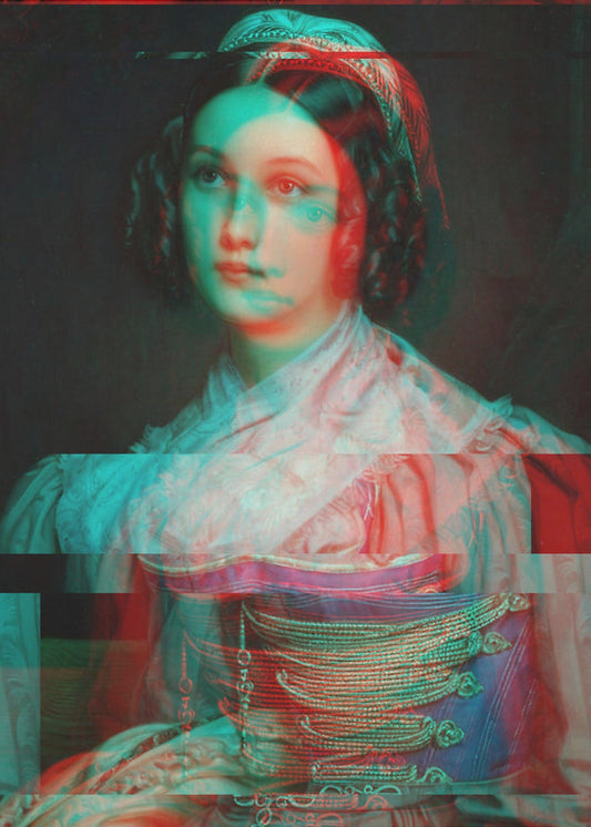 Glitched Portrait of Woman | Poster