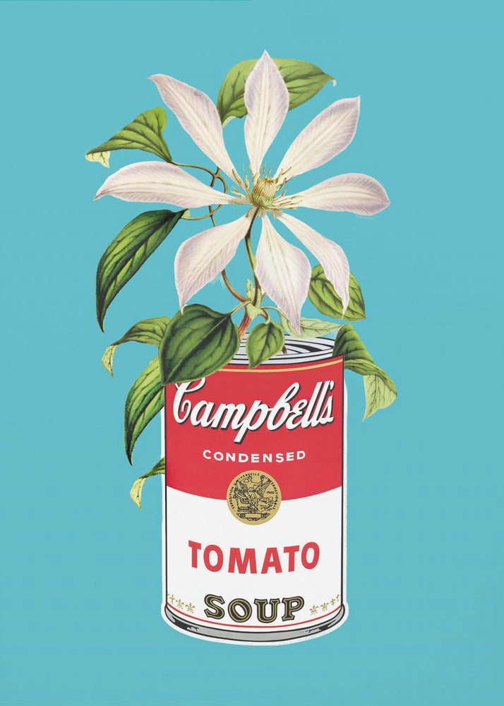 Campbells und Blumen | Leinwand-Bilder