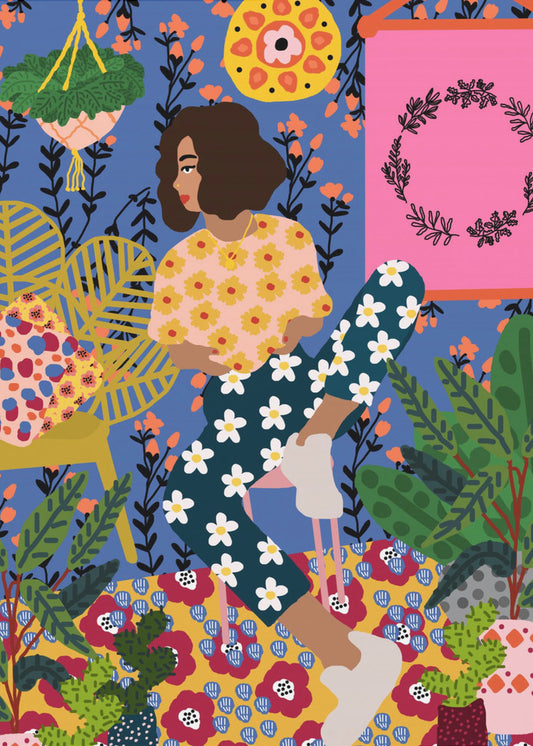 Floral Retreat Mädchen | Poster