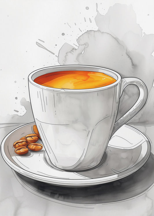 I Love Coffee Food Illustration Art (2) | Poster