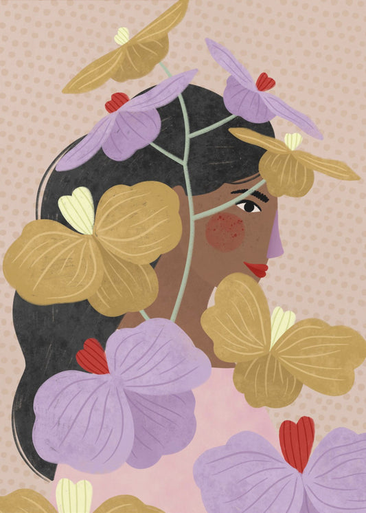 Hidden Behind Yellow Purple Flowers | Poster