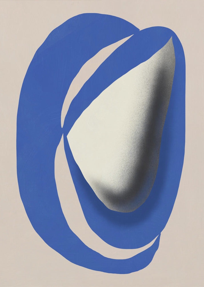 Liquid cobalt blue abstraction | Poster