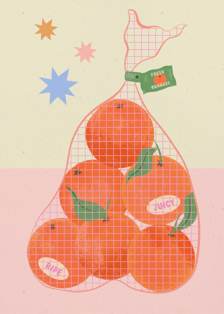Frische und reife Orangen | Poster