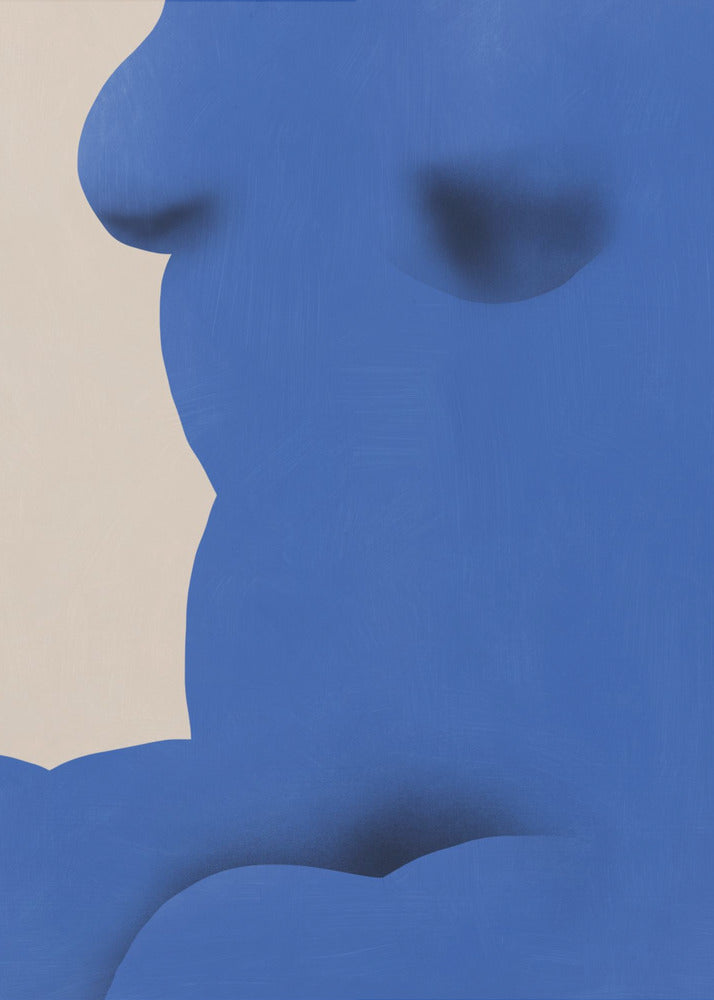 Cobalt blue nude close up | Poster