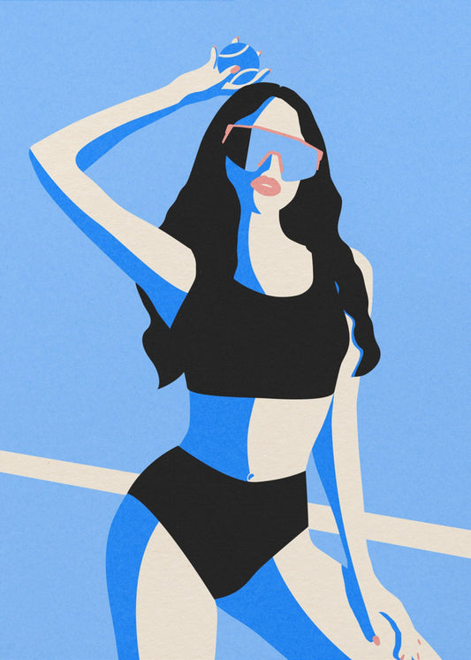 Blue Sport Girl | Poster