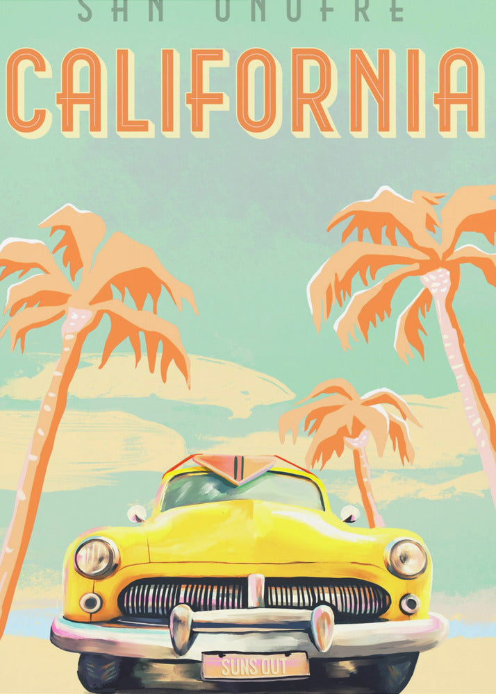 Kaliforniens surfing Poster | Canvas
