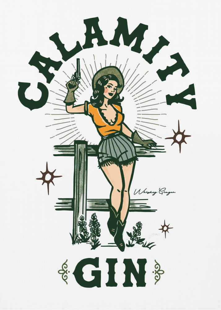 Calamity Gin Lustige Retro-Western-Cowgirl-Kunst | Leinwand-Bilder