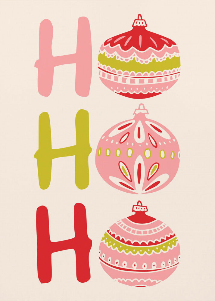 HoHoHo Glad liten julillustration | Poster