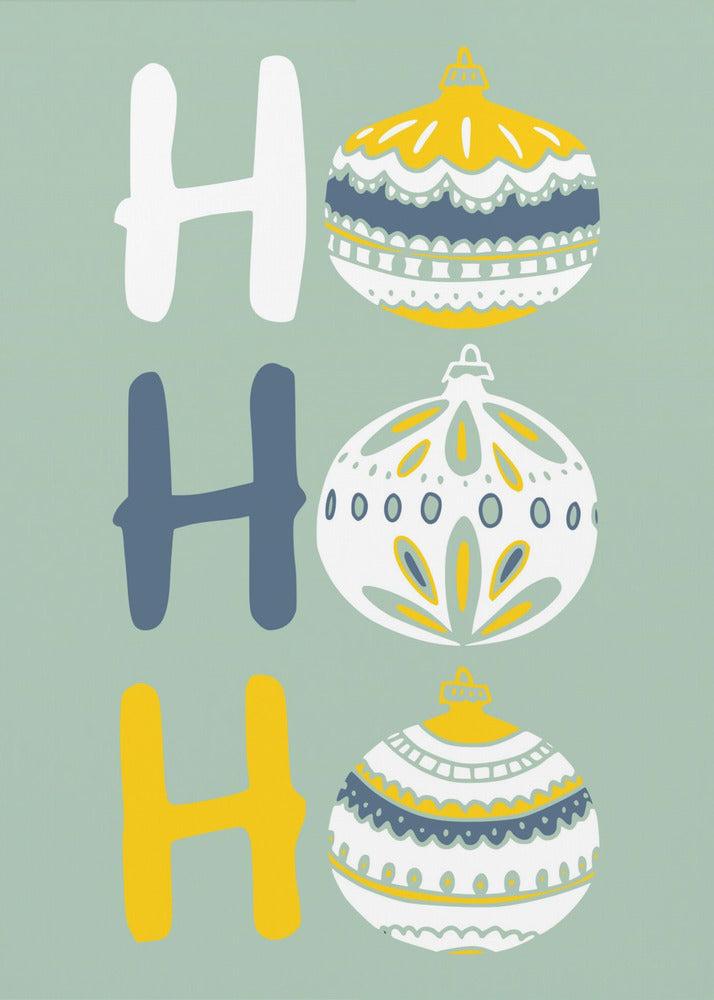 HoHoHo Cheerful little Christmas Illustration mint | Poster