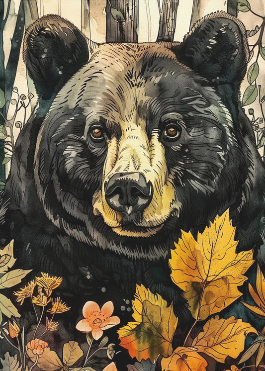 Animal Bear Watercolor Animal Art 6 | Poster