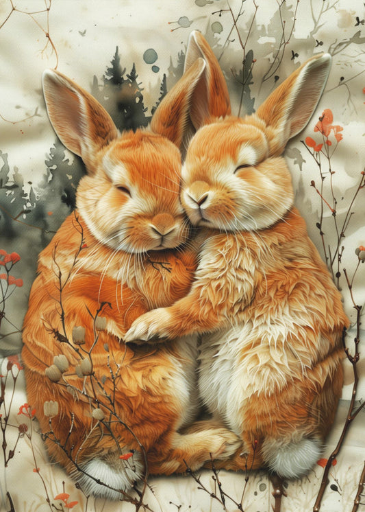 Bunny watercolor animal art 1 | Poster