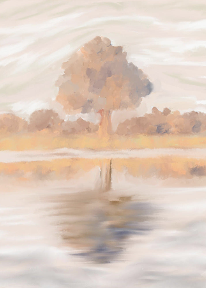 Sovereign Reflections of the Jackalberry Tree, Caprivi, Botswana | Poster