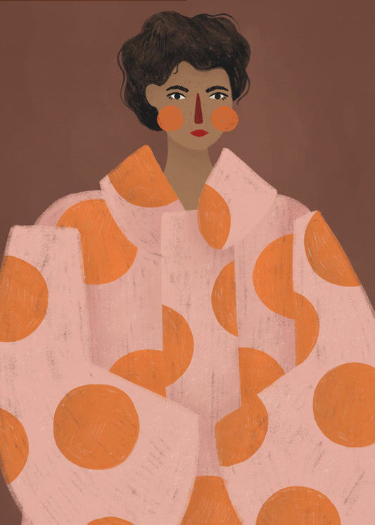 Woman With Orange Dots | Poster
