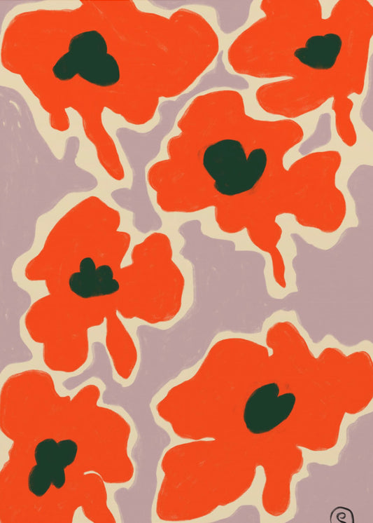 Vibrant Poppy Flowers | Poster