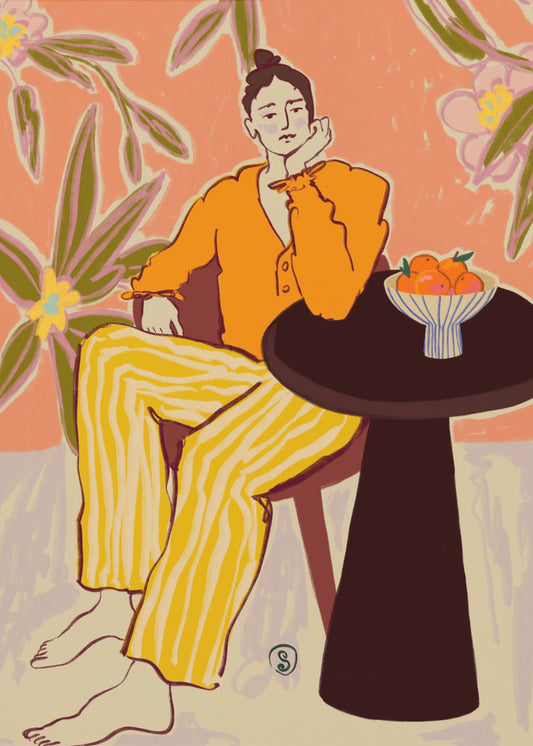 Woman With Oranges | Poster