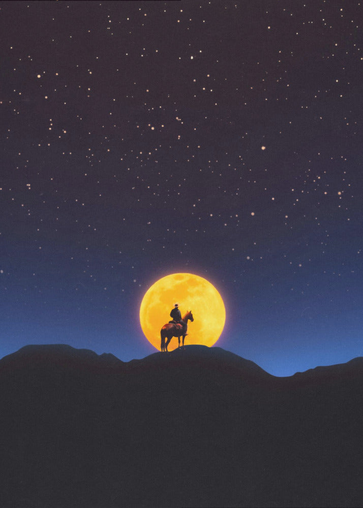 El jinete y la luna | Impresiones en Lienzo