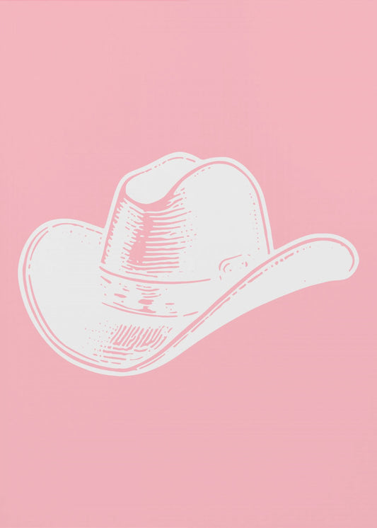 Vaaleanpunainen cowboy-hattu | Canvastaulut