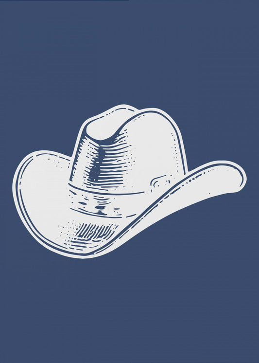 Tummansininen cowboy-hattu | Canvastaulut