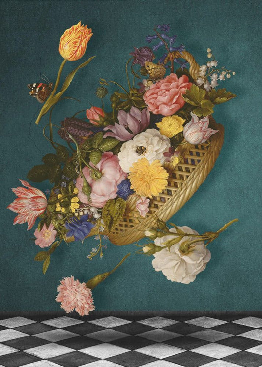 Schwimmender Blumenkorb | Poster