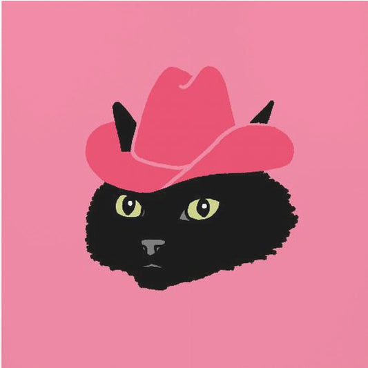 Marcy, suloinen cowgirl-kissa | Canvastaulut